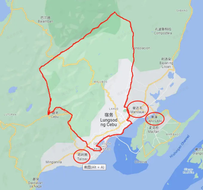 通达菲律宾双清专线-宿务包派范围